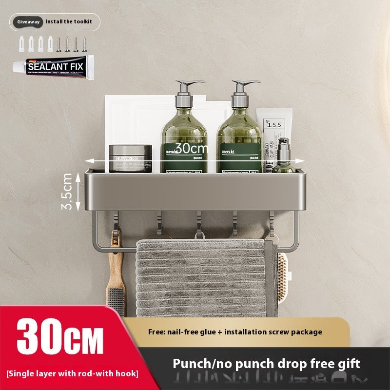 Punch-free Bathroom Storage Rack Bathroom Wall-mounted Storage Rack