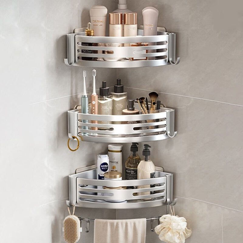 Portable Raised Bathroom Storage Triangle Rack