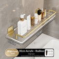 Bathroom No-Drill Storage Golden Shelf