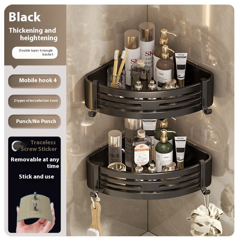 Portable Raised Bathroom Storage Triangle Rack