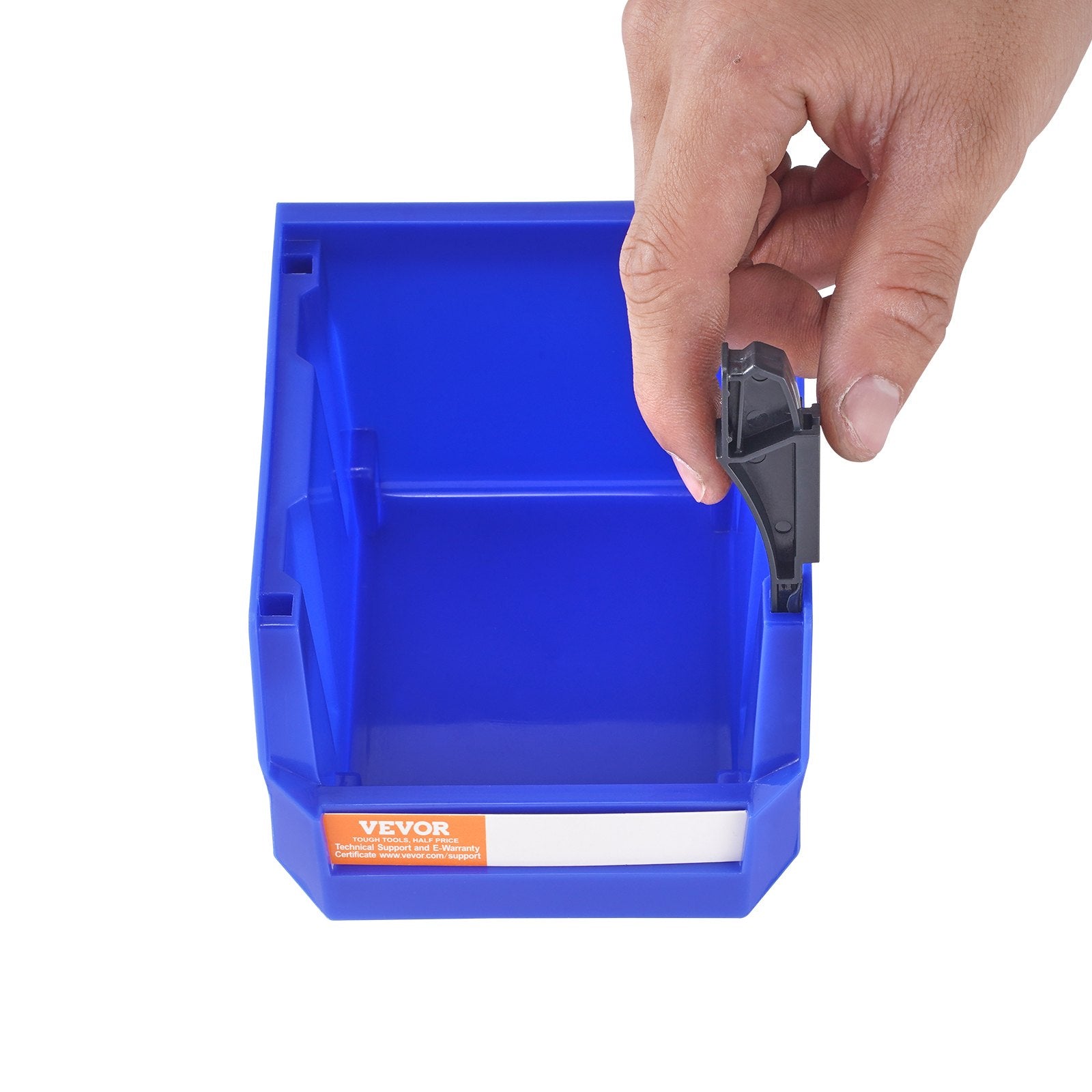 Plastic Storage Bin,Hanging Stackable Storage Organizer Bin, Blue Red, 24-Pack, Heavy Duty Stacking Containers For Closet, Kitchen, Office, Or Pantry Organization