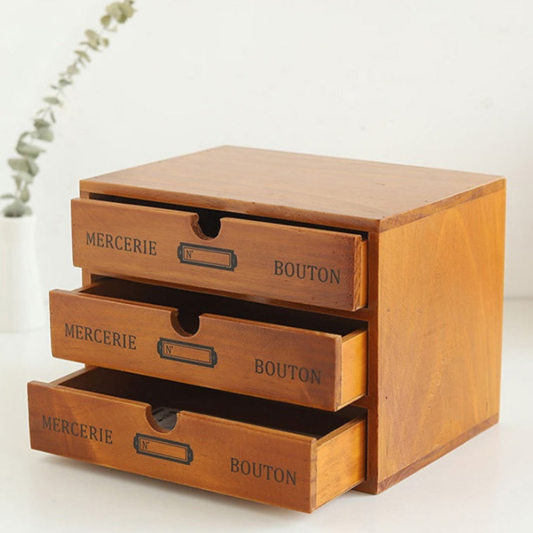 Home Use Retro Lockable Wooden Box For Storage And Organization
