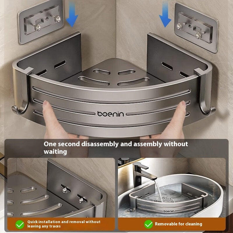 Portable Raised Bathroom Storage Triangle Rack