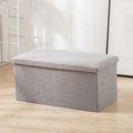40x25x25cm Foldable Ottoman Storage Box With Padded Seat - Versatile Foot Stool, Toy Storage, And Home Bench Storage & Home Organization