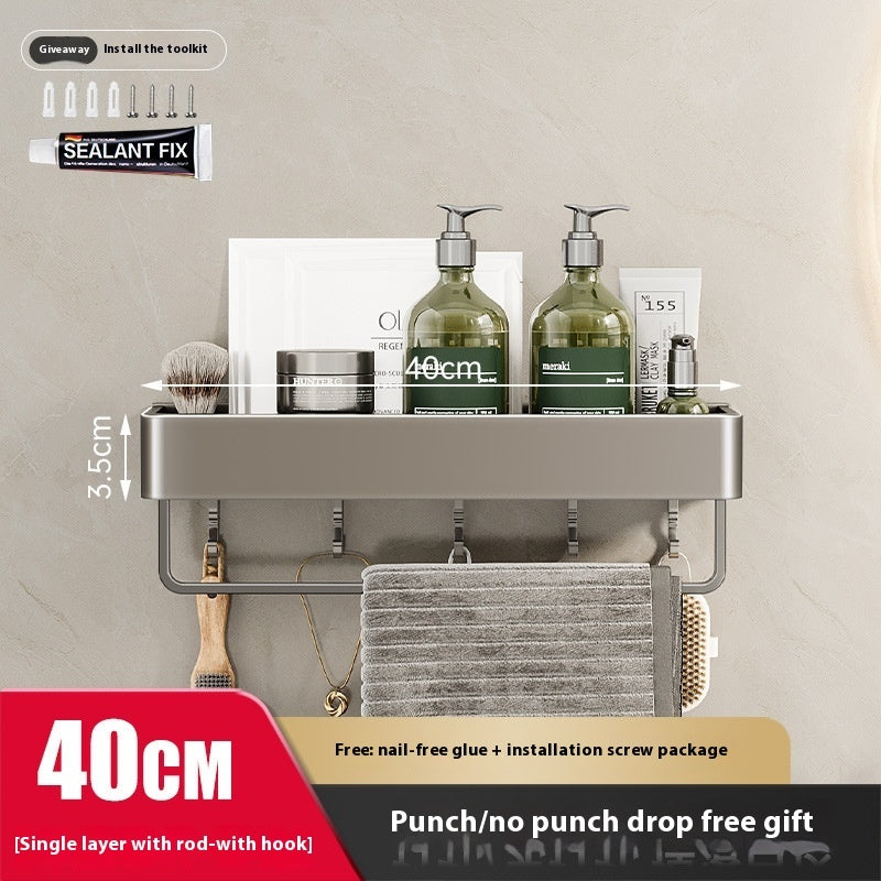Punch-free Bathroom Storage Rack Bathroom Wall-mounted Storage Rack