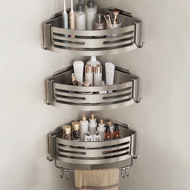 Portable Raised Bathroom Storage Triangle Rack